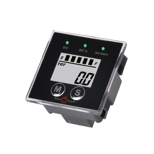 Runleader RL-BI022 12V to 48V Digital LCD Battery Capacity Monitor Hours Volt Meter Gauge