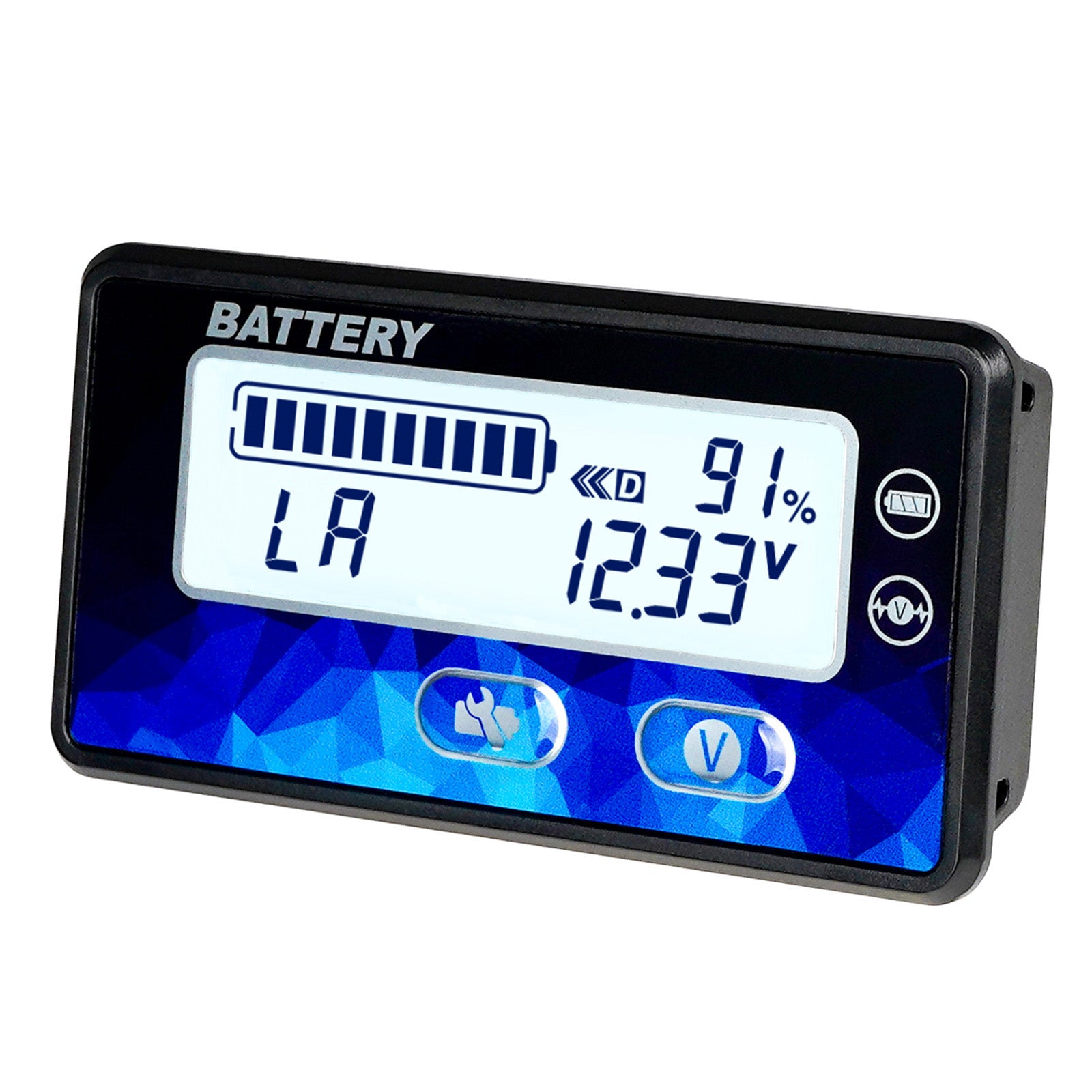Runleader RL-BI029-BT DC 12V tot 48V Bluetooth Operated Battery Indicator Volt Meter, werkt voor loodzuur, GEL, AGM, Trojian, LiFePO4 en 18650 Lithium Batterijen