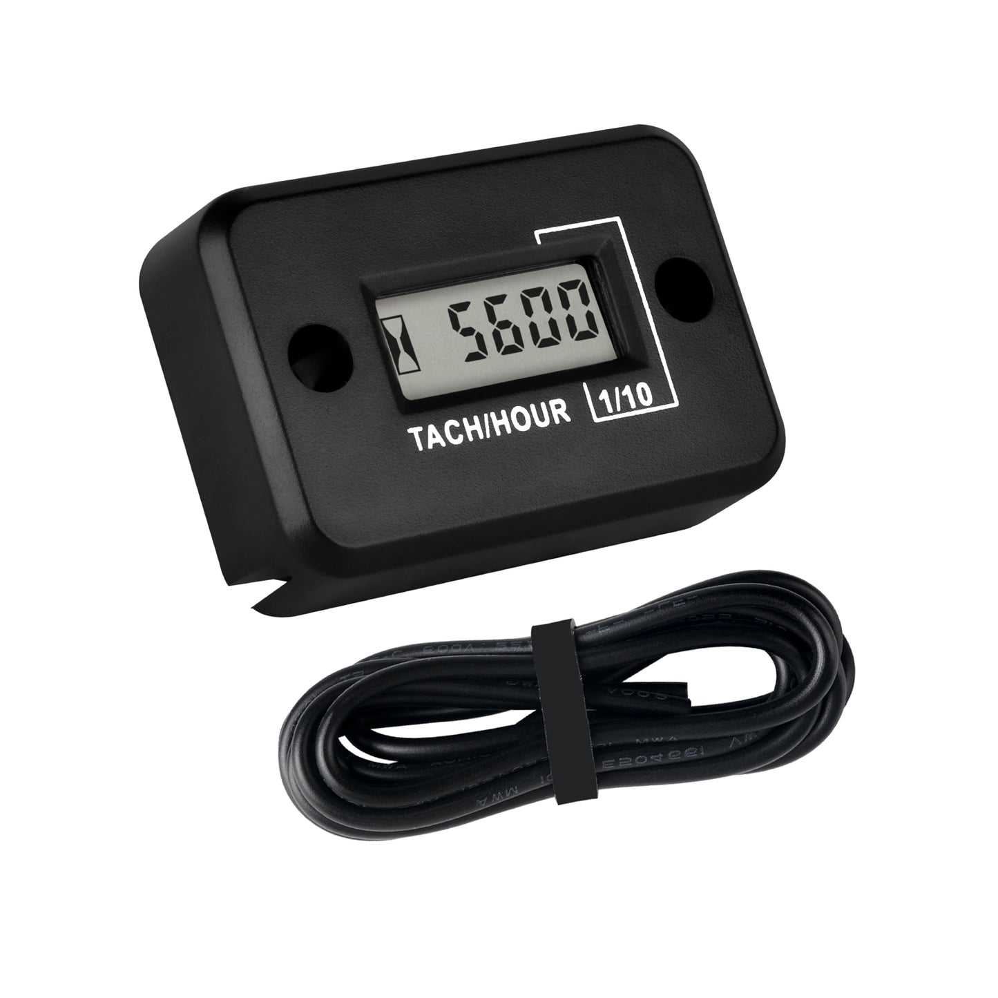 Runleader RL-HM012 Digital Mini Tach Hour Meter, TOT Hours Accumulate, Real-time RPM Display, Battery Operation for ZTR Lawn Mower Tractor Generator
