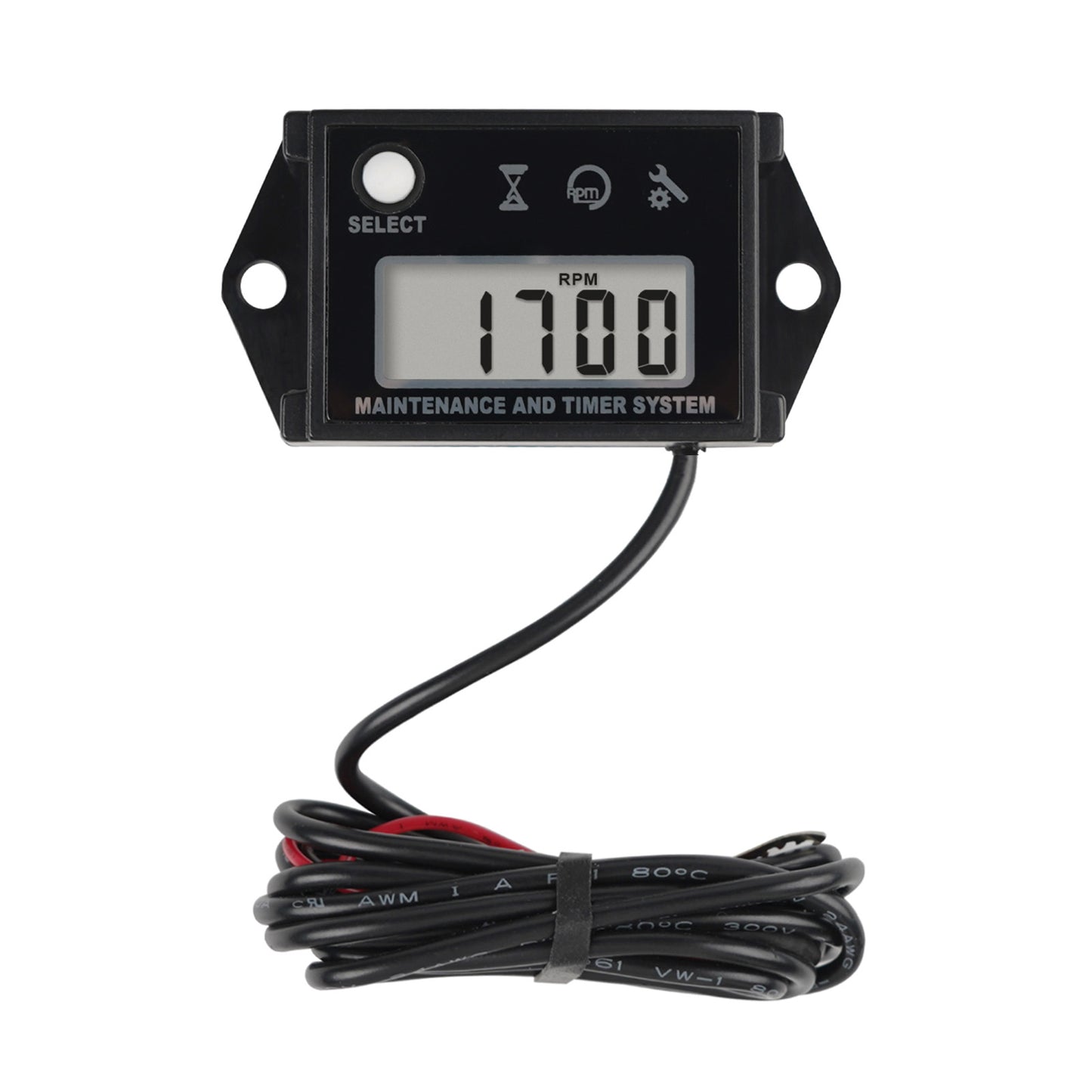 Runleader Small Engine Hour Meter, Digital Tachometer, Maintenance Reminder, Max RPM Recall User Shutdown for ZTR Lawn Mower Gas Powered Equipment