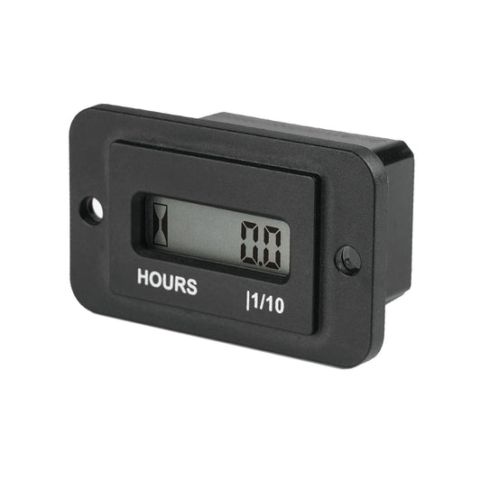 Runleader RL-HM010-1 Digital LCD Hour Counter, AC 86V to 230V or DC 4.5V to 90V, Programmable Total Hours Meter Waterproof Design for AC Powered Lawn Mower