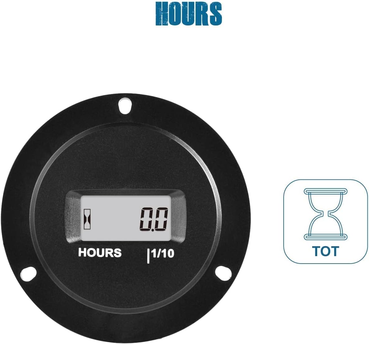 Runleader RL-HM065 LCD Hour Meter, Works on AC/DC 5V to 277V Equipment.