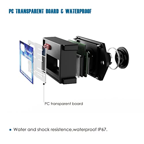 Runleader RL-HM027-BT Digital Bluetooth Hours Tachometer APP Remote Controlled Tach/ Hour Meter Maintenance Reminder & RPM Alert Battery or DC Power Supply