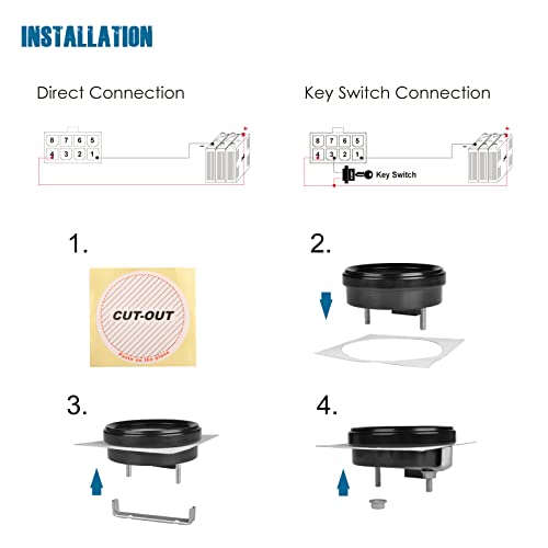 Runleader RL-BI025B-BT Digital Hours Tachometer Battery Voltage Display Backlight Display Large LCD Screen Battery Replaceable for Garden Mower Generator