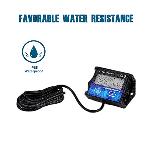Runleader RL-HM011HB Digital LCD Tach Hour Meter Maintenance Reminder Multiple Display with Backlight for Garden Tractor Wood Splitter Brush Cutter Generator