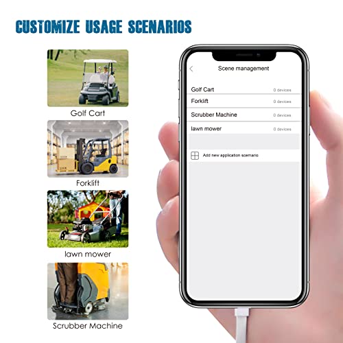 Runleader RL-BI025B-BT Digital Hours Tachometer Battery Voltage Display Backlight Display Large LCD Screen Battery Replaceable for Garden Mower Generator