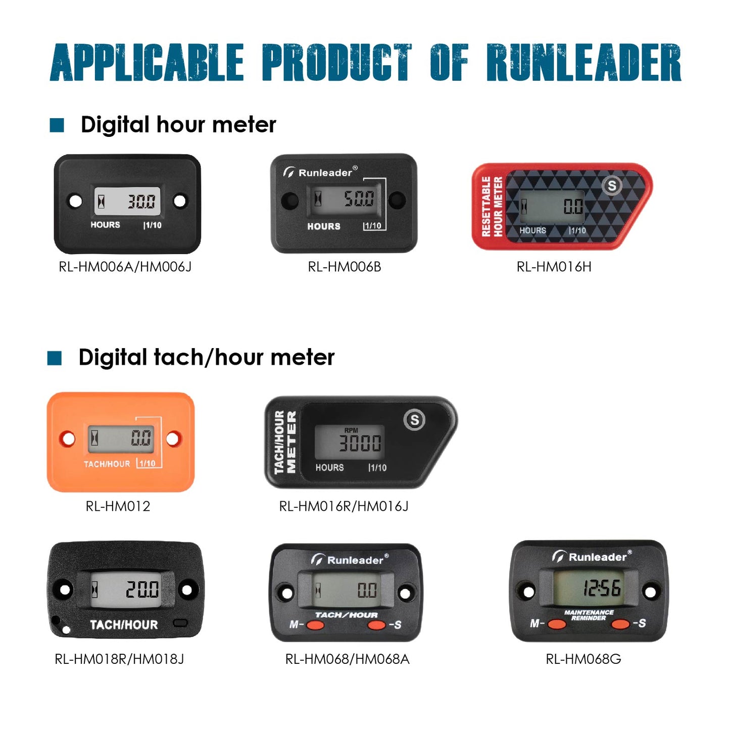Runleader RL-TS016 Alligator Clip Assembly for Hour Meter Tachometer Working Signal Pickup.