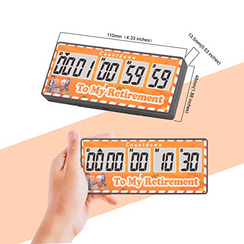 Runleader RL-HM202A Digital 9999 Days Countdown Event Reminder Timer Use for Wedding Retirement Christmas Vacation Homework Exercise Workout Sports Classroom