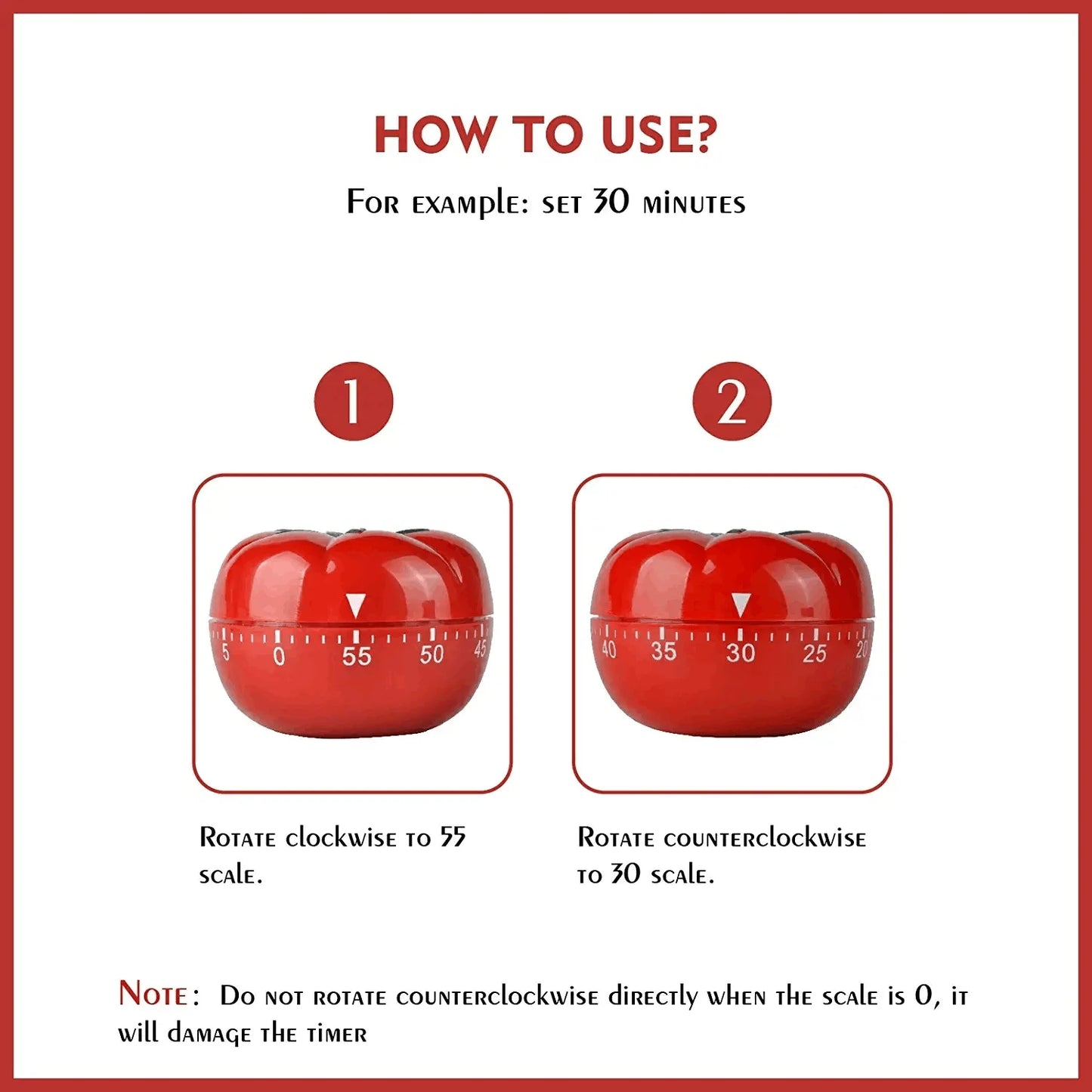 Runleader RL-WG017 Kitchen Cooking Countdown Timer Tomato Cartoon Baking Learning Fitness Clock
