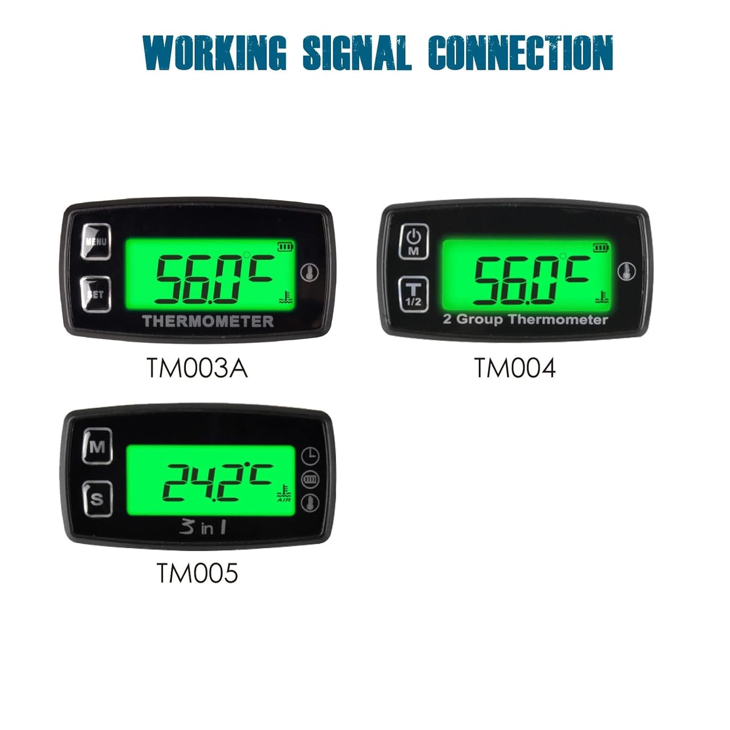 Runleader RL-TS002 Waterproof Temp Sensor -20°C~+300°C(-4°F~+572°F) for Lawn Mower ATV Motorcycle Tractor Cultivator Tiller Chipper Aerator