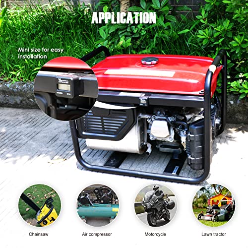 Runleader RL-HM075B Digital Mini Vibration Activated Hour Meter, Signal Wireless Detect, Maintenance Reminder- Used on Gas/ Diesel Engine