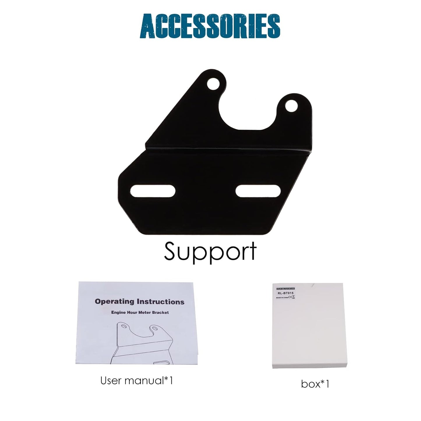 Runleader RL-BT015A Hour Meter Tachometer Mounting Bracket, Universal Stable Alloy Steel,No Drilling Installation Design,Compatible Use on Generator EU1000I EU2000I EU2200I.