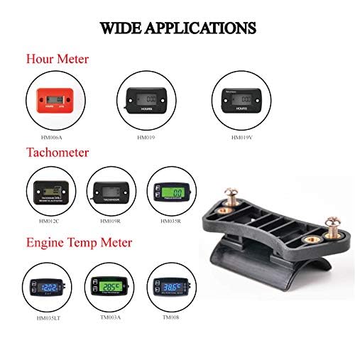 Runleader RL-HMB005 Universal Hour Meter Nylon Mounting Bracket Used for Hour Meter,Vibration Meter,Tachometer(Black)