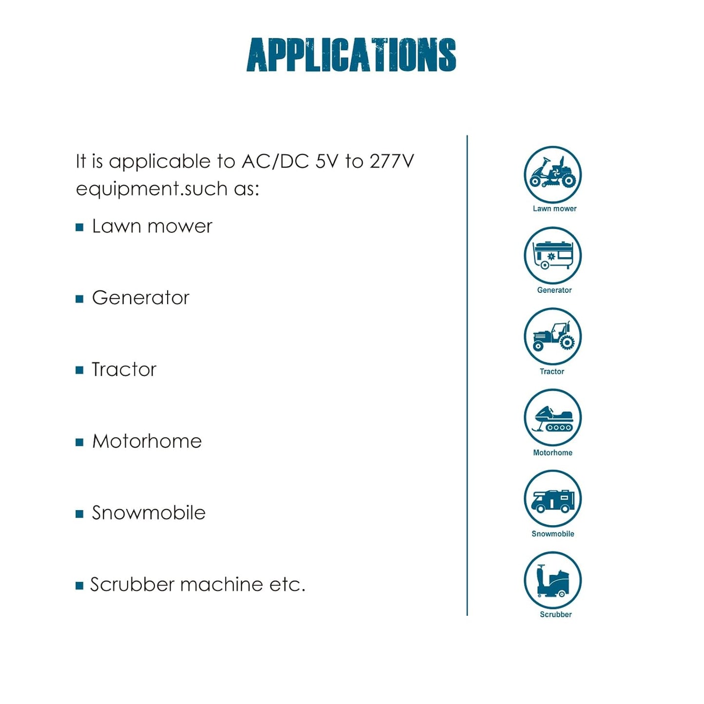 Runleader RL-HM055AD-2 LCD Hour Meter for Maintenance,AC/DC 5V to 277V for Riding/Zero Turn Lawn Mower Leaf Trimmer Brush Cutter Generator Motorhome etc.