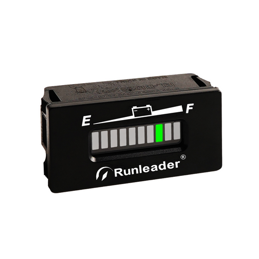 Runleader RL-BI028 12V/ 24V, 36V, 48V LED Battery Level Indicator, Battery Charge & Discharge Display, Waterproof Design, Applicable to Lead Acid Battery