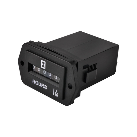 Runleader RL-HM002 Snap-in Mechanical Hour Meter TOT Hours Accumulating Data Storage for Lawn Mower Golf Cart Forklift Scrubber Electric Car and Other Battery