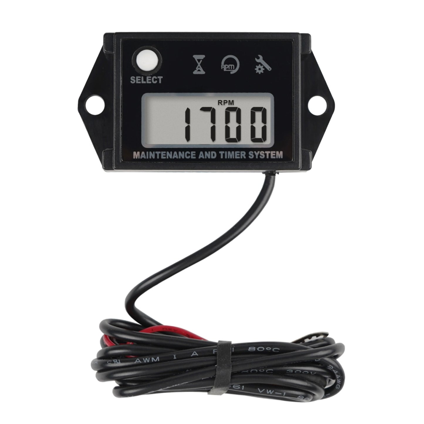 Runleader Small Engine Hour Meter, Digital Tachometer, Maintenance Reminder, Max RPM Recall User Shutdown for ZTR Lawn Mower Gas Powered Equipment