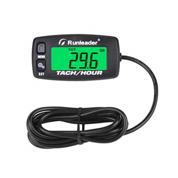 Runleader Gasoline Engine Hour Meter, Maintenance Tachometer for Riding Lawn Mower Tractor Generator Chainsaws Marine ATV Motorcycle Snowmobile
