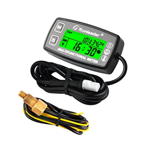 BOROCO Contagiri E Voltmetro Digitale Per Moto | 2 In 1 LED | Alloggiamento Metallico Impermeabile | Universale - Foto 4