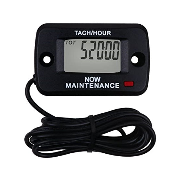 Runleader RL-HM019A Self Powered Hours Tachometer Gauge, Maintenance Reminders for Garden Lawn Tractor Log Splitter Generator Compressor Marine Jetski Scooter