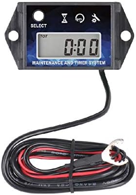 Runleader Small Engine Hour Meter, Digital Tachometer, Maintenance Reminder, Max RPM Recall User Shutdown for ZTR Lawn Mower Gas Powered Equipment