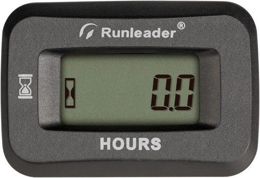 Runleader RL-HM057ADH-2 Digital Hours Counter,Volt.DC 5V to 60V, 50 Hours Maintenance Reminder for Garden Tractor Generator Compressor ATV Outboard Motor Golf Cart Forklift Snowblower.