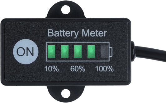 Runleader RL-BI005-LA LED Battery Fuel Gauge,DC12V/24V,Real-time Battery Capacity Display,Lead Acid Battery Applicable,Screen On/Off for Golf Cart Club Car Forklift Scrubber Machine Floor Care Equipment