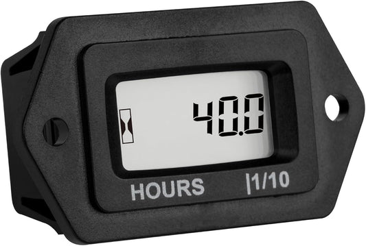 Runleader RL-HM063AD-2 Digital Hours Counter,AC/DC 5V to 277V for Garden Tractor Generator Scooter Club Car Forklift Leaf Trimmer etc.