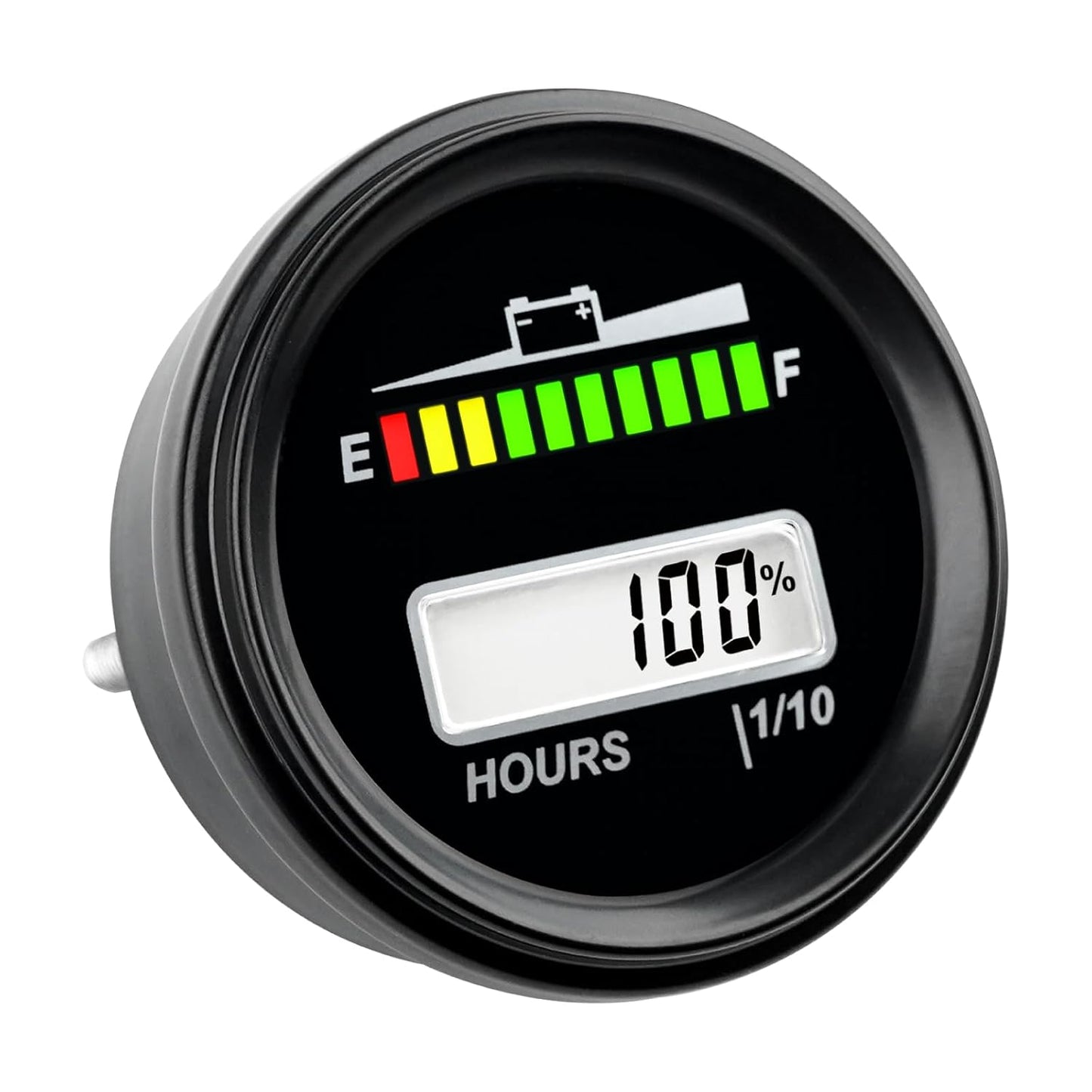 Runleader RL-BI069A DC12V 24V 36V 48V Mini Battery Indicator Volt Meter for Lead Acid LiFePO4 Lithium Battery Powered Golf Cart Forklift Lawn Mower Scrubber Machine Motorhome etc.