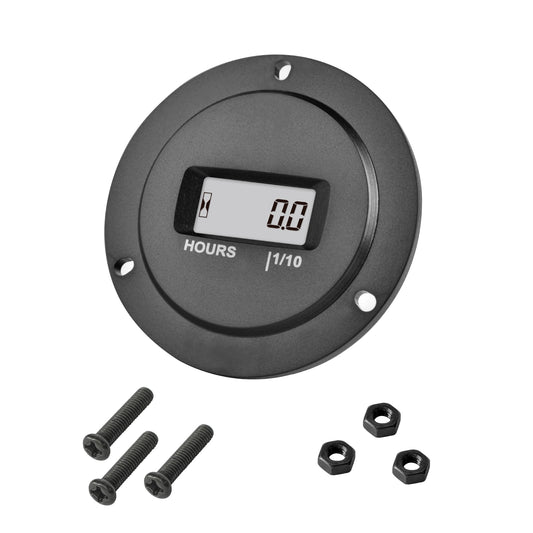 Runleader RL-HM065AD Digital LCD Hour Meter, AC/DC 5V to 277V,Maintenance Total Running Hours,Data Storage,Waterproof Design for Lawn Mower Generator Motorcycle Golf Cart Forklift Scrubber Machine.
