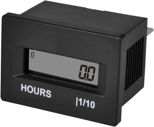 Runleader RL-HM010A-SC Digital Hour Meter, Inductive Hours Counter, AC/DC 8V to 60V for Lawn Garden Tractor Compressor Generator ATV Motorcycle Club Car Forklift Scrubber Machine