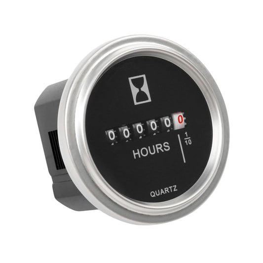 Runleader RL-HM009-SL Mechanical Hour Meter, DC 6V to 80V for Lawn Mower Golf Cart Boat Forklift Motorhome Sawmil etc.