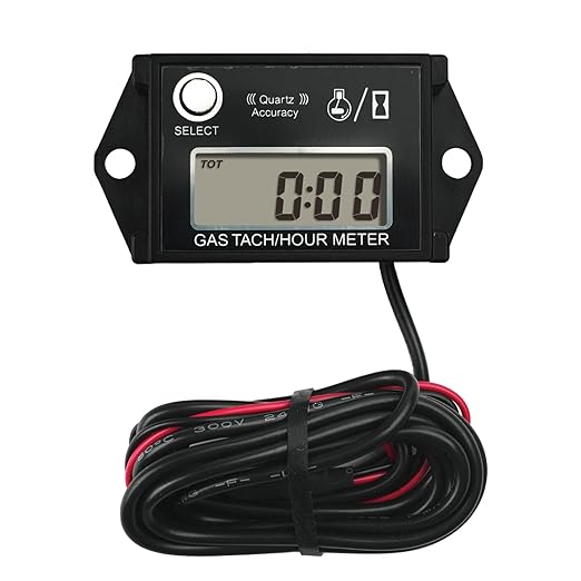 Runleader RL-HM026 Digital Maintenance Hours Tachometer, Waterproof Design for Lawn Mower Generator Motorcycle ATV Outboard Motor Boat Chainsaw etc.
