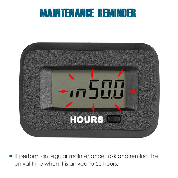 Runleader RL-HM038AGH1 Digital Maintenance Hours Counter,Volt. 5V to 2