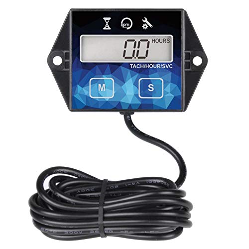 Runleader Small Engine Hour Meter, Digital Tachometer, Maintenance Reminder, Battery Replaceable, User Shutdown, Use for ZTR Lawn Mower