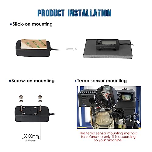 Runleader Medidor digital de horas del motor LED, RPM y Runleader Medidor digital de horas del motor LED, RPM y