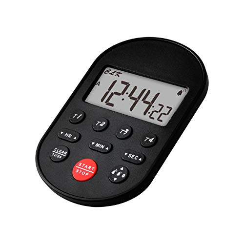 Runleader Digital Table-Top Timer Kitchen Timer 4 Groups of Count up Count Down Timers with Large LCD Display Big Digits Loud Alarm for Office Cooking