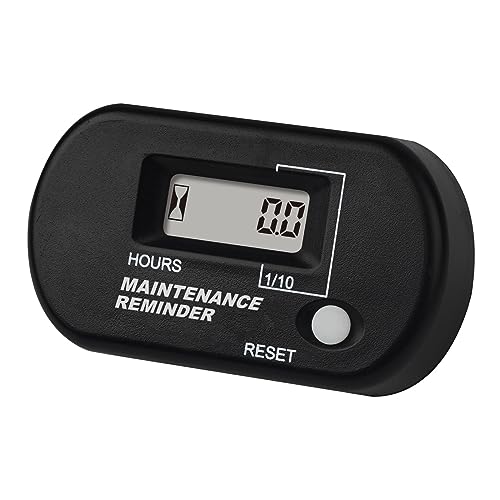 Runleader Digital Inductive Hour Meter, Maintenance Reminder for ZTR Lawn Mower Snowmobile ATV Outboards Motor Motorcycle and Gas Powered Device
