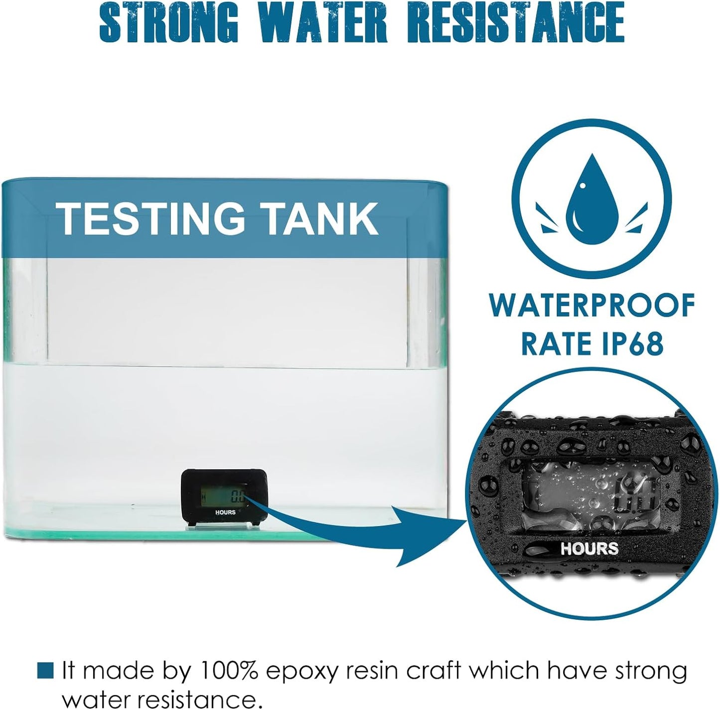 Runleader RL-HM055AD Digital Maintenance Hour Meter,AC/DC 5V to 277V for Garden Tractor Generator Scooter Club Car Forklift Leaf Trimmer etc