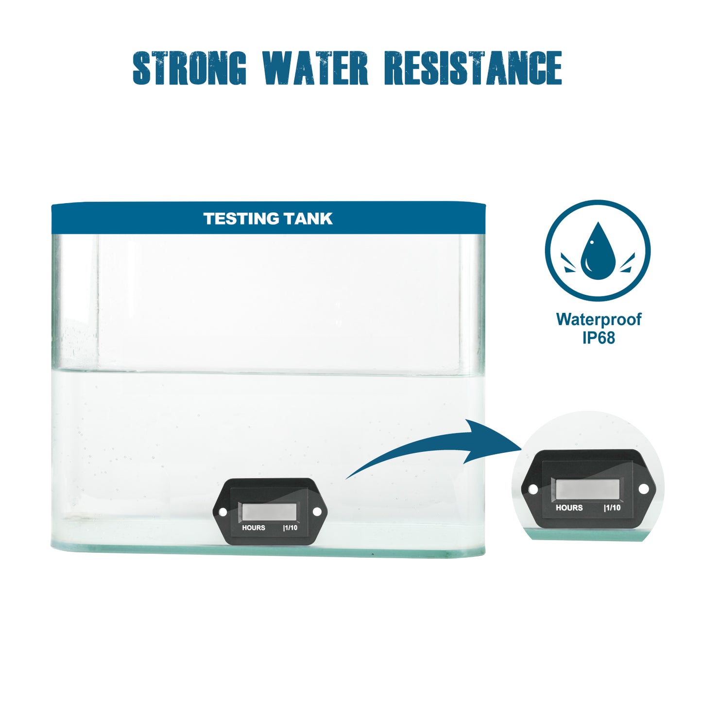 Runleader RL-HM008B Hour Meter, Working Data Storage, Waterproof Design for Garden Tractor Forklift Motorhome Snowmobile etc.