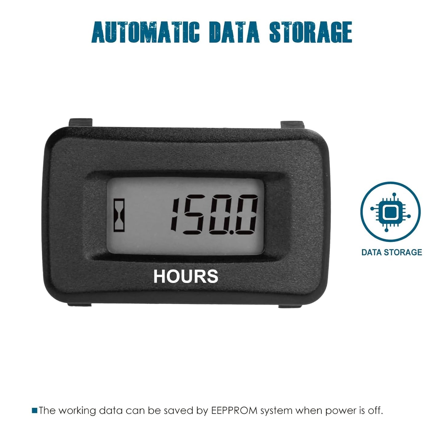 Runleader RL-HM055AD-2 LCD Hour Meter for Maintenance,AC/DC 5V to 277V for Riding/Zero Turn Lawn Mower Leaf Trimmer Brush Cutter Generator Motorhome etc.