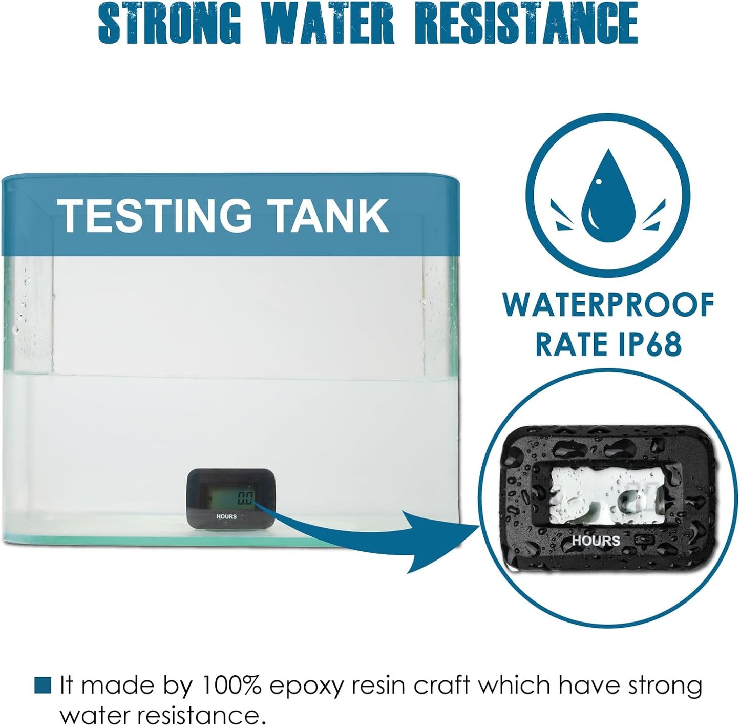 Runleader RL-HM038AG-H Digital Maintenance Hour Meter,AC/DC 5V to 277V for ZTR Lawn Mower Tractor Generator Motorcycle RV Motorhome Milling Machine etc.