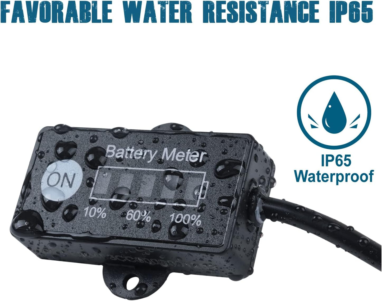 Runleader RL-BI005-LA LED Battery Fuel Gauge,DC12V/24V,Real-time Battery Capacity Display,Lead Acid Battery Applicable,Screen On/Off for Golf Cart Club Car Forklift Scrubber Machine Floor Care Equipment