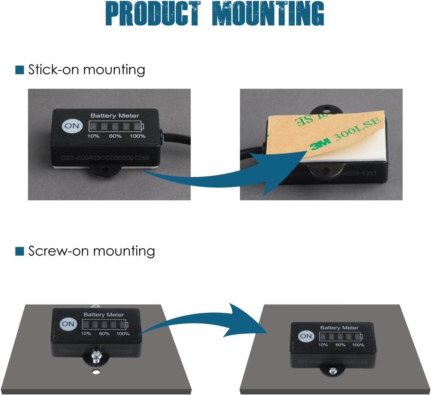 Runleader RL-BI005-LA LED Battery Fuel Gauge,DC12V/24V,Real-time Battery Capacity Display,Lead Acid Battery Applicable,Screen On/Off for Golf Cart Club Car Forklift Scrubber Machine Floor Care Equipment
