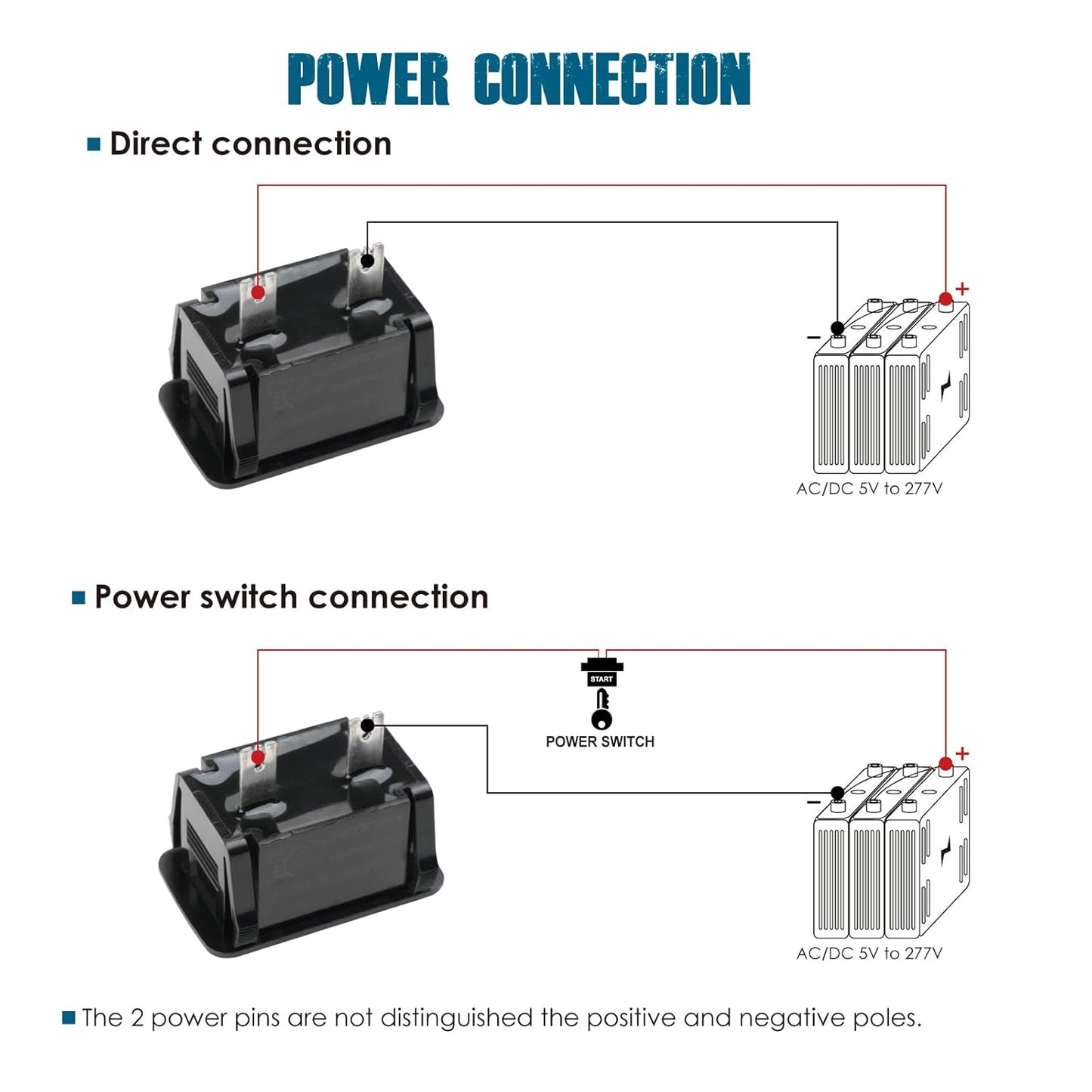 Runleader RL-HM038AD-2 Digital Maintenance Hour Meter,AC/DC 5V to 277V for Riding/Zero Turn Lawn Mower Leaf Trimmer Brush Cutter Generator Motorhome etc.