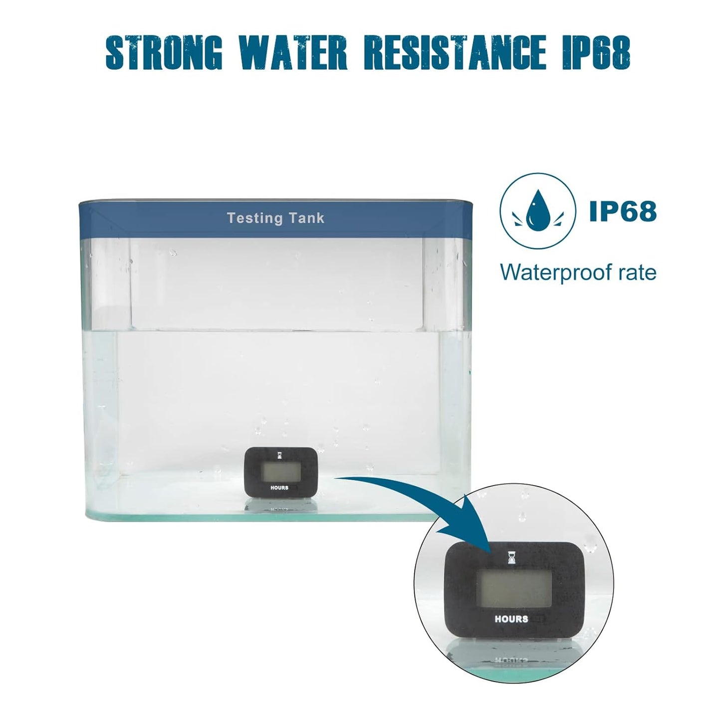 Runleader RL-HM038AGH2 Digital Maintenance Hours Counter,Volt. 5V to 277V for Small Gas Engine,Works on Garden Tractor Golf Cart Forklift Scrubber Machine Generator Compressor Dirt Bike Motorcycle Snowmobile